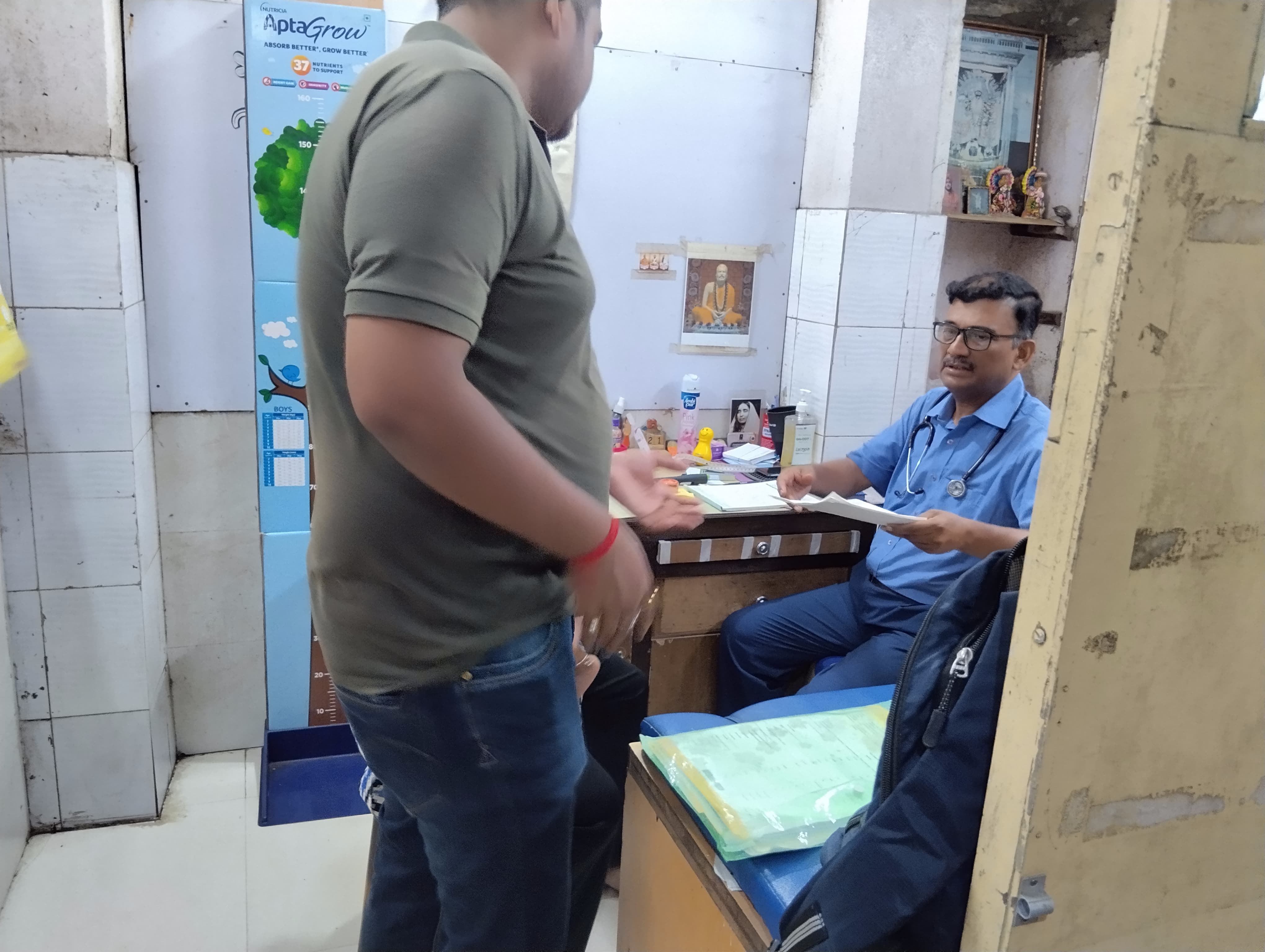 Healthcare professionals helping patients